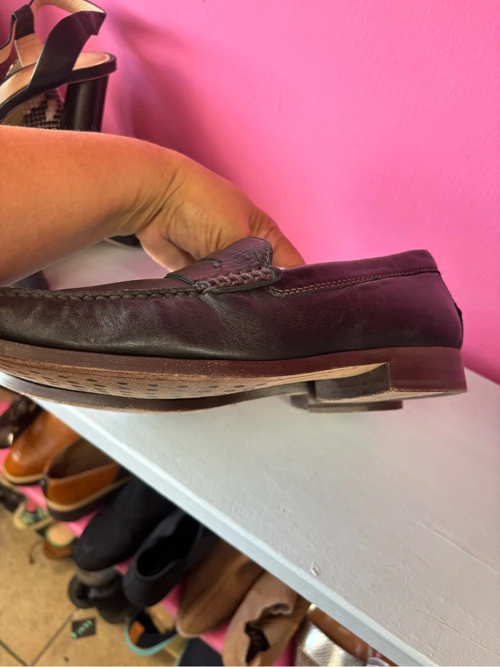 Trask Men's Black Leather Penny Loafers